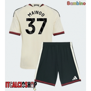 Manchester United Kobbie Mainoo #37 Terza Maglia Bambino 2026-27 Manica Corta (+ Pantaloni corti)
